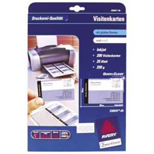 Papir Ink Jet A4 za vizitke 260g pk25 Zweckform C32015-25