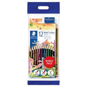 Boje drvene 12boja Noris+gumica+olovka grafitna Staedtler 61SET6 blister