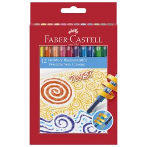 Boje voštane 12boja kartonska kutija okretne Faber-Castell 120003