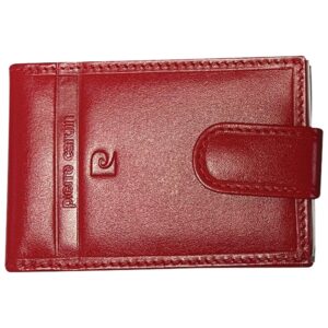 Etui za kartice/vizitke s gumbom koža Pierre Cardin 2127LB01 crveni
