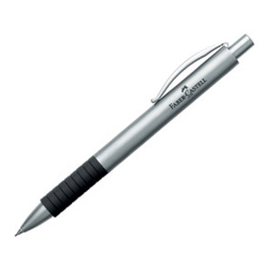 Olovka tehnička 0,7mm grip Basic Metal Faber Castell 138472 mat srebrno-crna