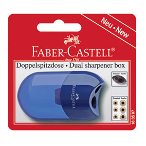 Šiljilo pvc s kutijom Faber Castell 183597 sortirano blister