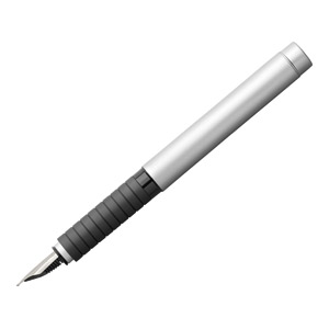 Nalivpero grip Basic Metal Faber Castell 148521 srebrno-crno