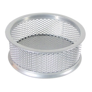 Čaša za spajalice metalna žica fi-9,5xh-3,2cm LD01-199 Fornax srebrna
