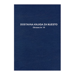 Obrazac B-142a dostavna knjiga za mjesto