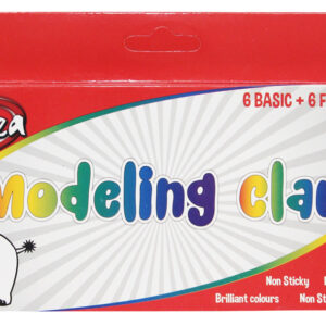 Plastelin LINNEA KIDS 12/1 u kutiji 6basic+6neon 54221A 200g P24/96
