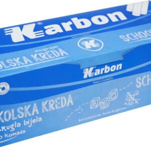 Kreda školska bijela KARBON okrugla 100/1