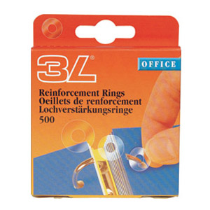 Etikete za ojačanje rupa fi13mm pp pk500 3L.8214-500 prozirna blister
