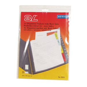 Fascikl "L" samoljepljiv A4 s 4 pregrade pk5 3L.10095 blister