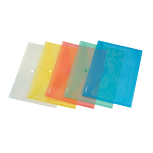 Kuverte s gumbom A4 pp Donau 8544001PL-06 prozirne zelene