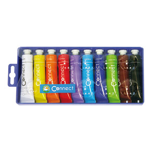 Boja tempera 18ml.aluminijska tuba 10boja/pvc Connect blister