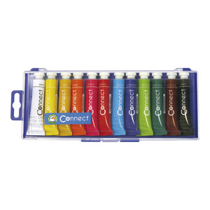 Boja tempera 12ml.aluminijska tuba 12boja/pvc Connect 448T12AE blister