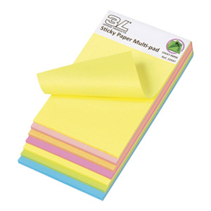 Blok samoljepljiv 75x159mm 210L perforirani listovi 6 boja - 7 veličina 3L 10587!!