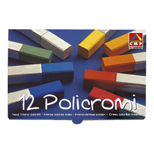 Kreda umjetnička četvrtasta u boji pk12 Policromi CMP.020GC!!