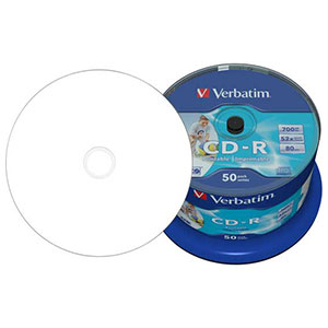 CD-R 700/80 52x AZO printable Verbatim 43438
