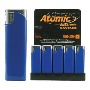 Upaljač elektronski sjajni Atomic Swing plavi