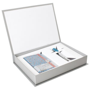Set poklon notes Lanybook Romantic Flowers crte+olovka kemijska N`ice Faber Castell tirkizna