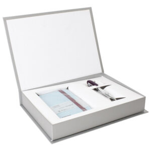 Set poklon notes Lanybook The One II karo+olovka kemijska N`ice Faber Castell ljubičasta