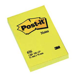 Blok samoljepljiv 51x76mm 100L Post-it 3M.656 žuti