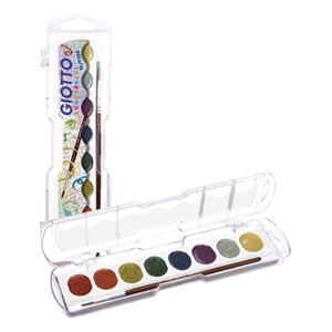 Boja vodena 8boja+kist Glitter Giotto Fila 331200 blister