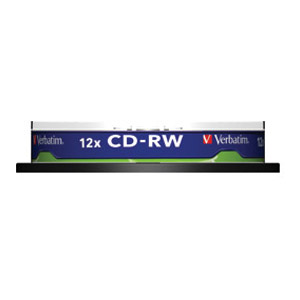 CD-RW 700/80  8x-12x spindl silver pk10 Verbatim 43480