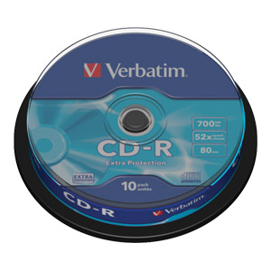 CD-R 700/80 52x spindl Extra protection pk10 Verbatim 43437