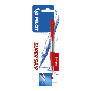 Olovka kemijska Super Grip Pilot BPGP-10R-F crvena blister