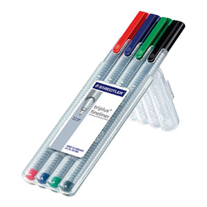 Flomaster fineliner triplus 4boje Staedtler 334SB4 blister