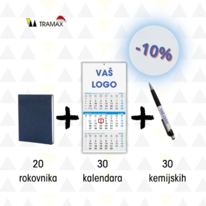 Rokovnik Porto (20 komada) + kemijske (30 komada) + trodijelni kalendar (30 komada)